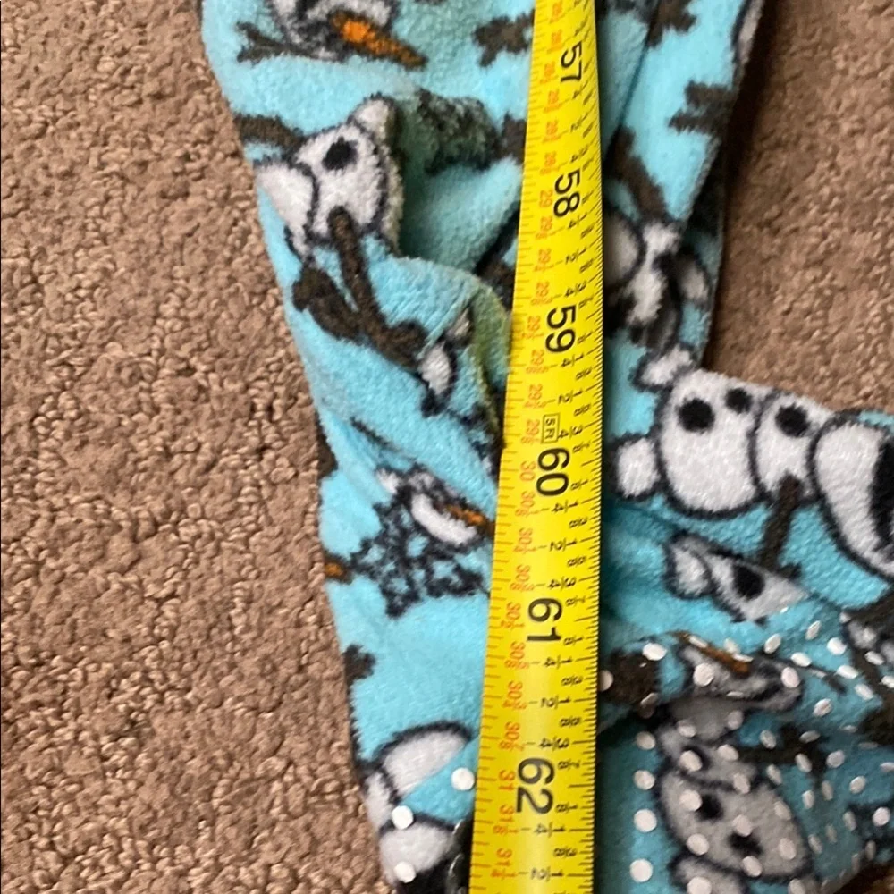 Disney Blue and White Olaf Adult One Piece Footie Pajamas - Picture 6 of 12